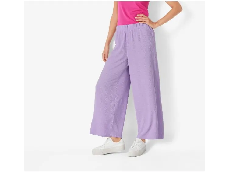 Damen Wide-Leg Hose, Knöchellänge