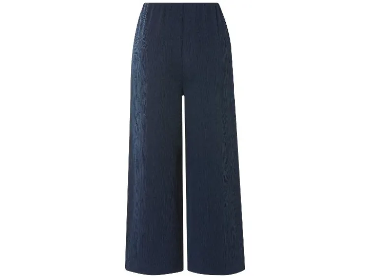 Damen Wide-Leg-Hose mit Crinkle-Effekt