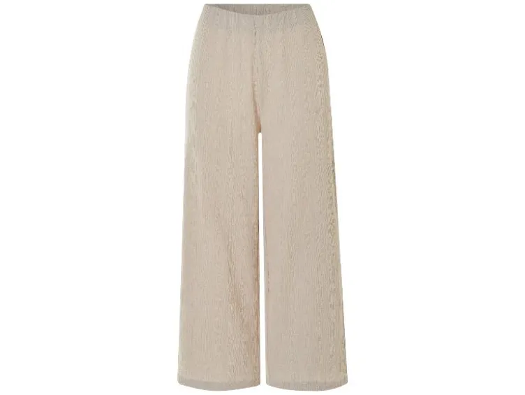 Damen Wide-Leg-Hose mit Crinkle-Effekt