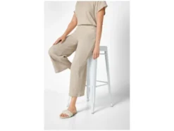 Damen Wide-Leg-Hose mit Crinkle-Effekt
