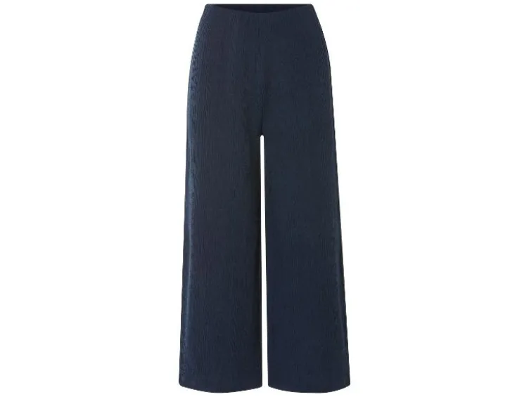 Damen Wide-Leg-Hose mit Crinkle-Effekt