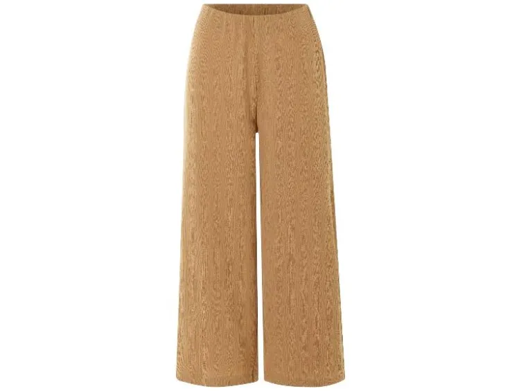 Damen Wide-Leg-Hose mit Crinkle-Effekt
