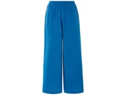 Damen Wide-Leg Hose, mit Crinkle-Struktur