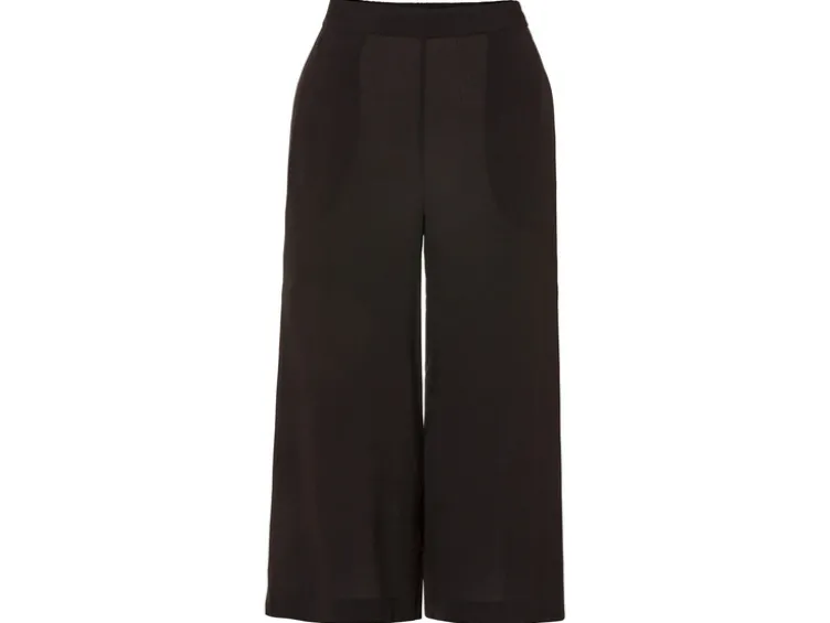 Damen Wide-Leg Hose, mit Gummizugbund