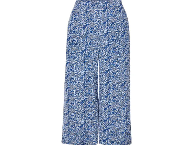Damen Wide-Leg Hose, mit Gummizugbund