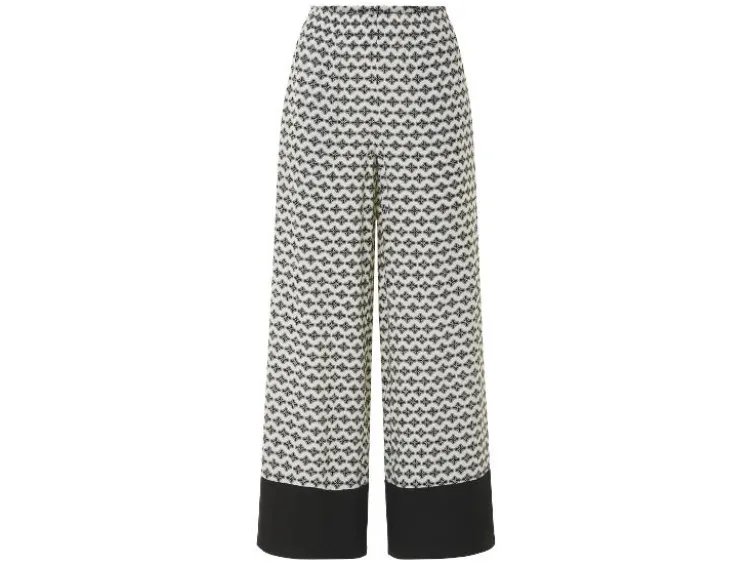 Damen Wide-Leg-Hose, normale Leibhöhe