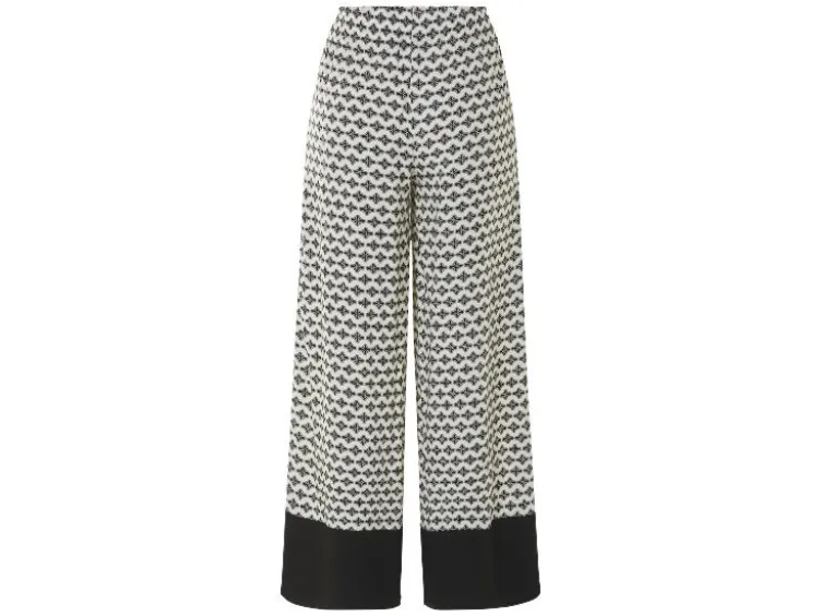 Damen Wide-Leg-Hose, normale Leibhöhe