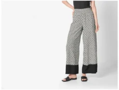 Damen Wide-Leg-Hose, normale Leibhöhe