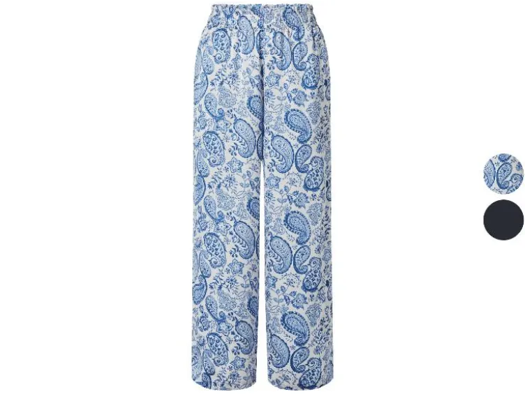 Damen Wide-Leg-Satin-Hose