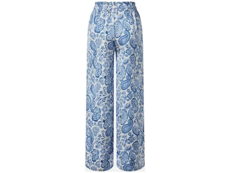 Damen Wide-Leg-Satin-Hose