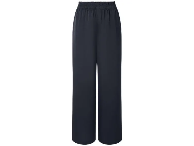 Damen Wide-Leg-Satin-Hose