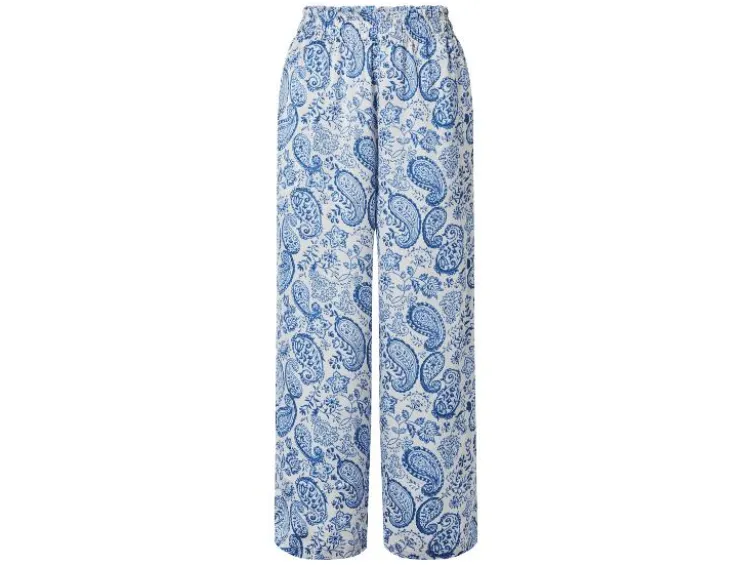 Damen Wide-Leg-Satin-Hose