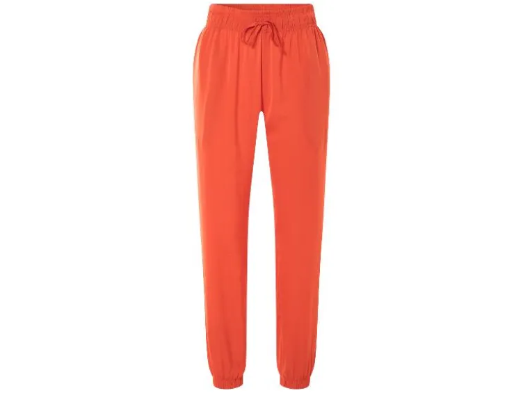 Damen Wide-Leg-Satinhose / Satinhose, mit seitlichen Eingrifftaschen