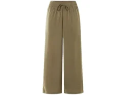 Damen Wide-Leg-Satinhose / Satinhose, mit seitlichen Eingrifftaschen
