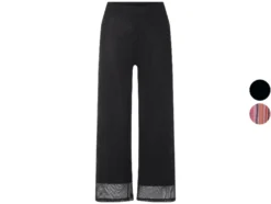 Damen Wide-Leg-Strickhose, blickdicht gefüttert