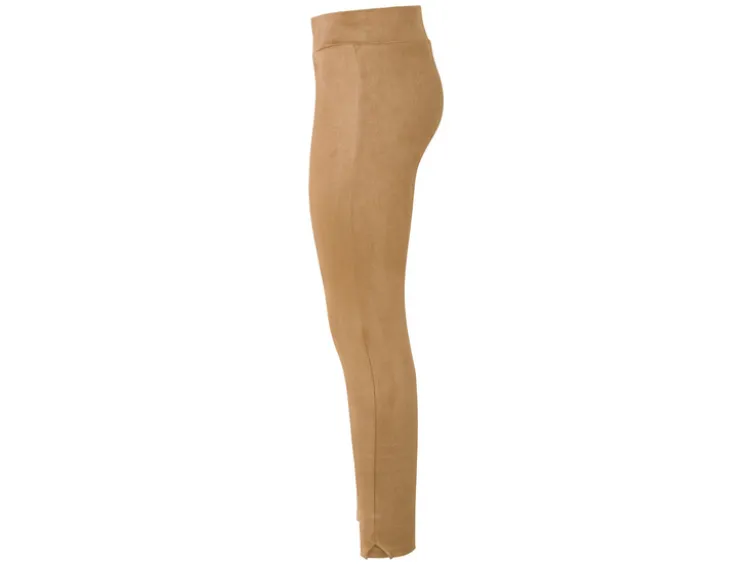 Damen Wildleder-Jeggings, Slim Fit, normale Leibhöhe