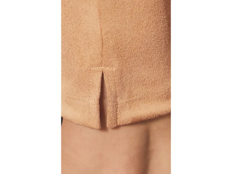 Damen Wildleder-Jeggings, Slim Fit, normale Leibhöhe
