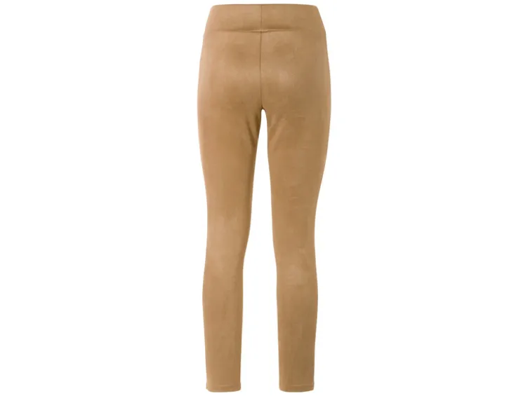 Damen Wildleder-Jeggings, Slim Fit, normale Leibhöhe