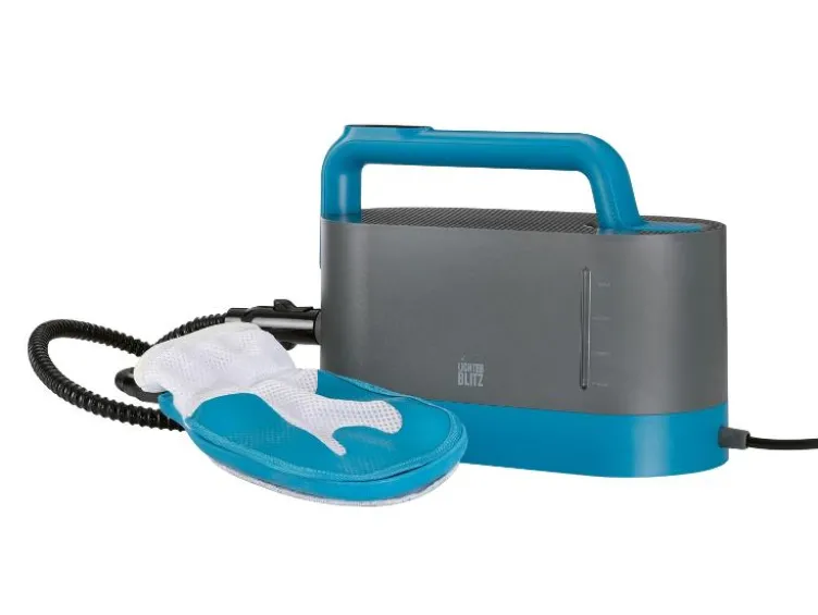 Dampfreiniger, 1200 W, grau/blau, 15-tlg.