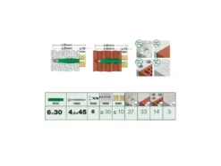 Dübel-Schrauben-Set »WIROX«, 120 Teile, Spreiz-Dübel Typ SD 8x40, Universalschrauben 5x60