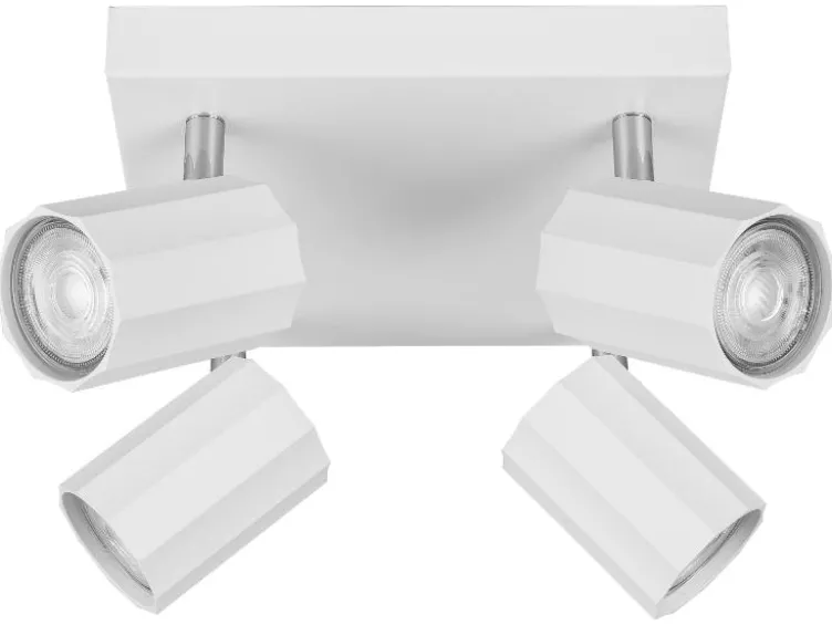 Deckenschienenleuchte / Deckenstrahler, mit 4 neig- und schwenkbaren Spots