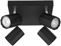 Deckenschienenleuchte / Deckenstrahler, mit 4 neig- und schwenkbaren Spots
