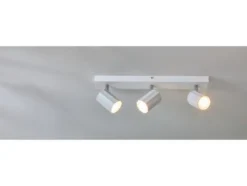 Deckenstrahler / Schienenleuchte, mit 3 neig- und schwenkbaren Spots