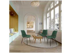 Dining Stuhl / Polsterstuhl ELARIS Stoff Petrol
