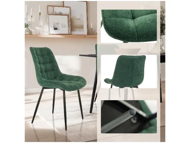 Dining Stuhl / Polsterstuhl ELARIS Stoff Petrol