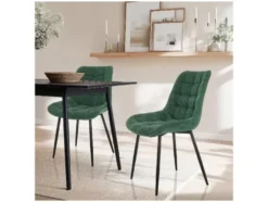 Dining Stuhl / Polsterstuhl ELARIS Stoff Petrol