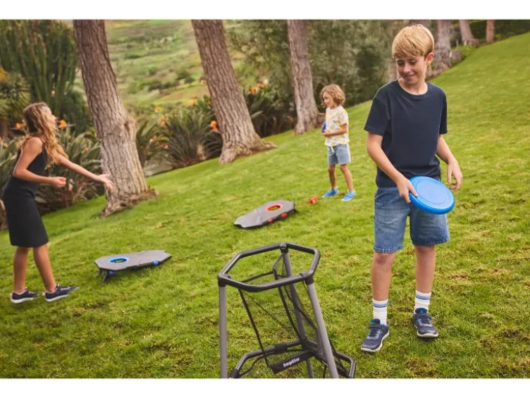Disc-Golf-Set / Bean-Bag-Spielset / Schmetterball-Set / Street-Hockey-Set