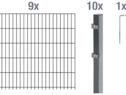 Doppelstabmattenzaun-Grundset