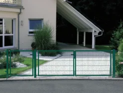 Doppelstabmattenzaun-Grundset, Länge 10 m