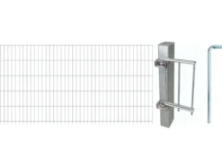 Doppelstabmattenzaun-Grundset, Länge 10 m