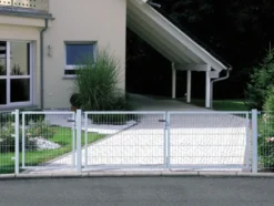 Doppelstabmattenzaun-Grundset, Länge 10 m