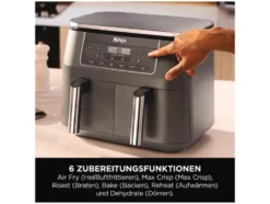 Doppelzonen-Heißluftfritteuse »DZ300EU«, 7,6 l