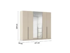 Drehtürenschrank Alabama mit Spiegel