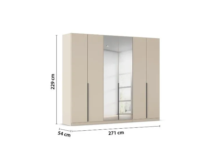 Drehtürenschrank Alabama mit Spiegel