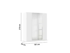 Drehtürenschrank Alabama mit Spiegel
