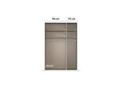 Drehtürenschrank Alabama mit Spiegel