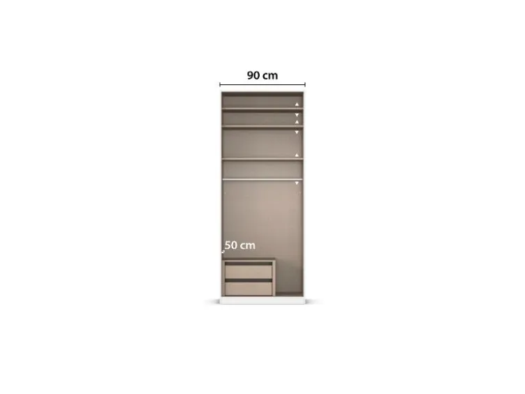 Drehtürenschrank Alabama mit Spiegel