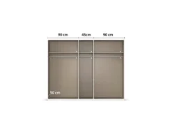 Drehtürenschrank Alabama mit Spiegel