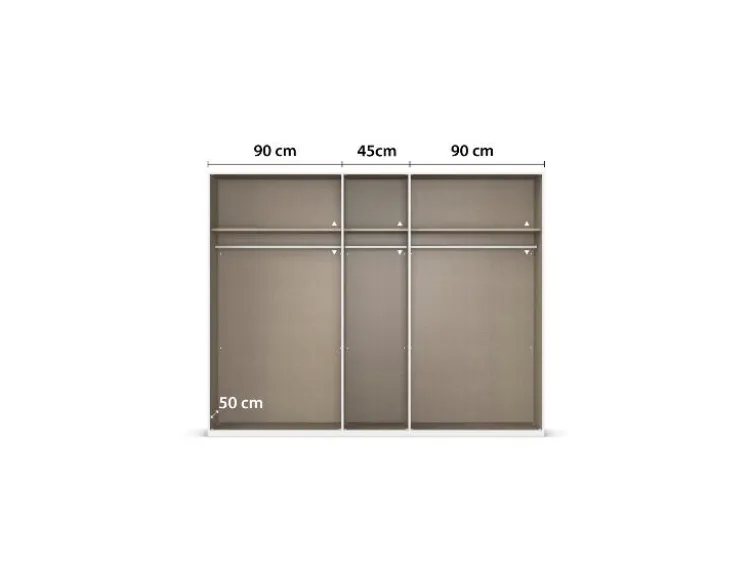 Drehtürenschrank Alabama mit Spiegel