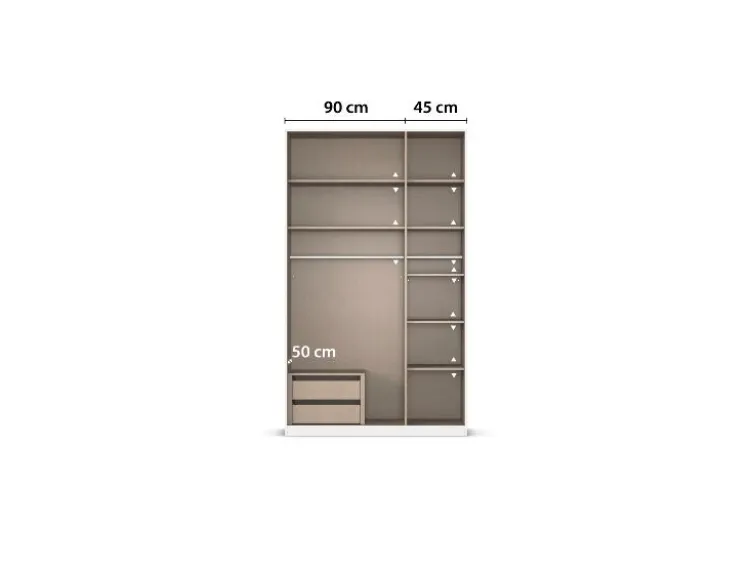 Drehtürenschrank Alabama mit Spiegel