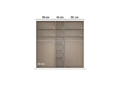 Drehtürenschrank Alabama mit Spiegel