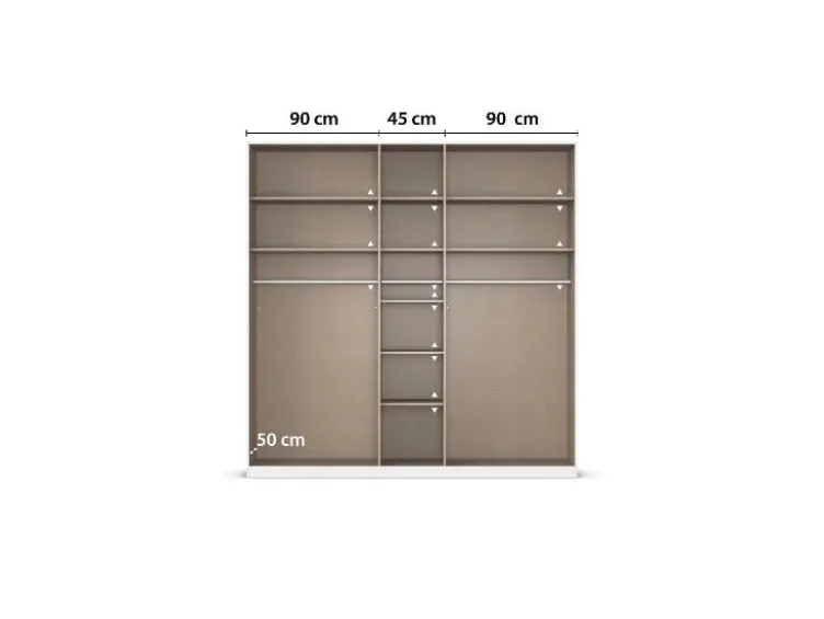 Drehtürenschrank Alabama mit Spiegel