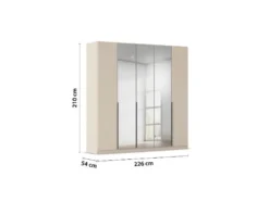 Drehtürenschrank Alabama mit Spiegel