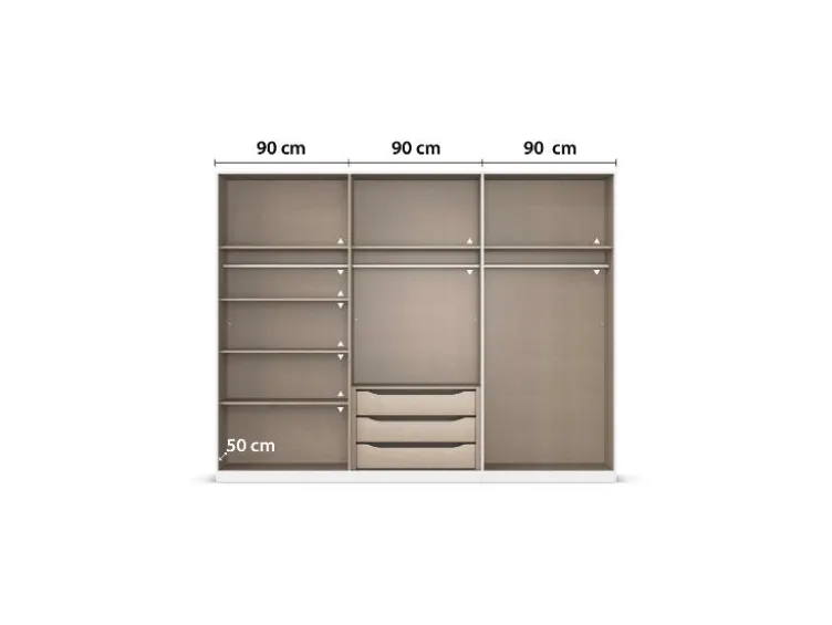 Drehtürenschrank Alabama mit Spiegel
