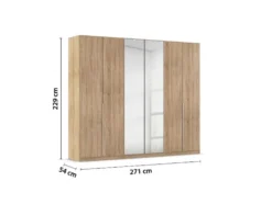 Drehtürenschrank Alabama mit Spiegel