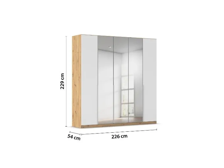 Drehtürenschrank Alabama mit Spiegel